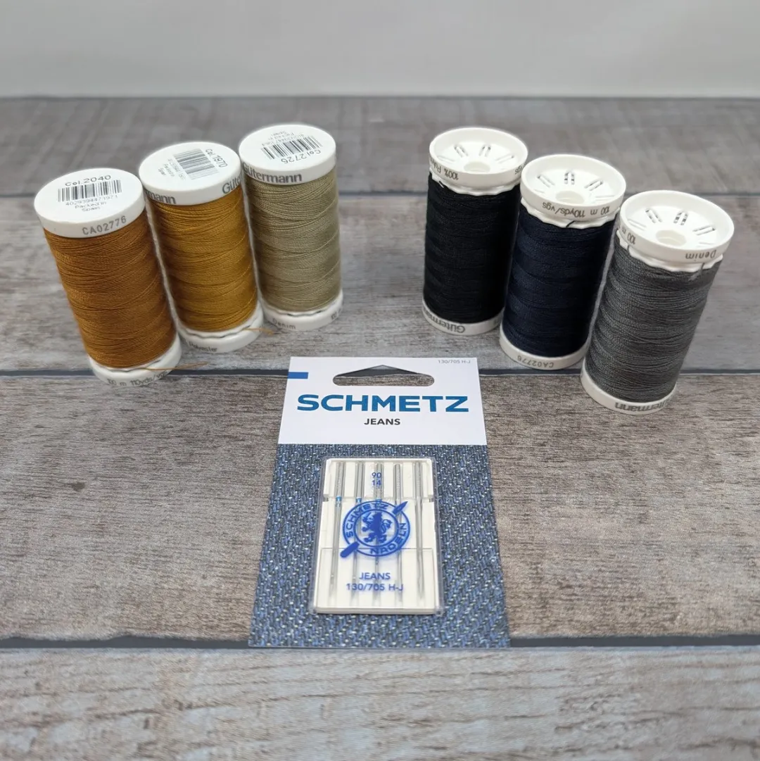 Gutermann Denim Naaigarenset - 6 Kleuren - 7 Stuks