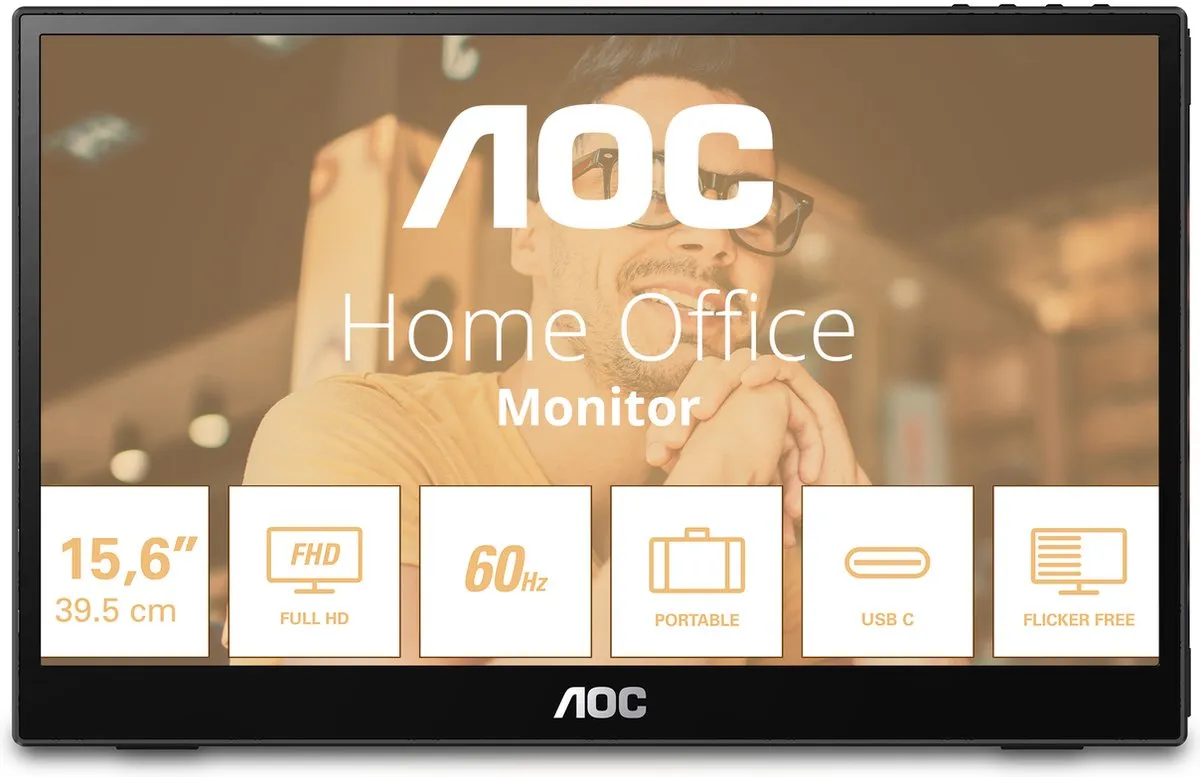 AOC T2 16T3EA Full HD Monitor 15.6" - 60Hz - afbeelding 6 van 6
