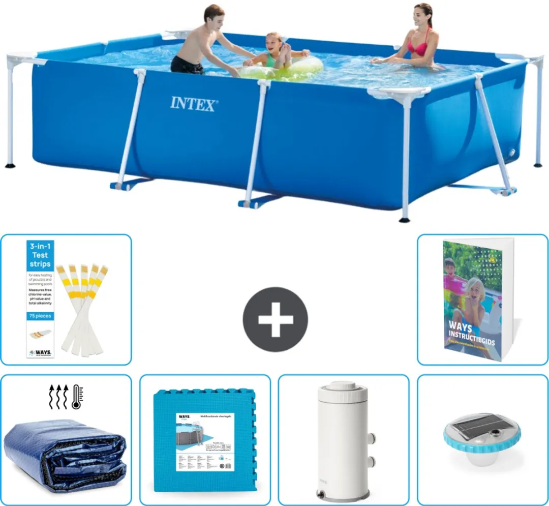 Intex Rechthoekig Frame Zwembad 300x200x75cm