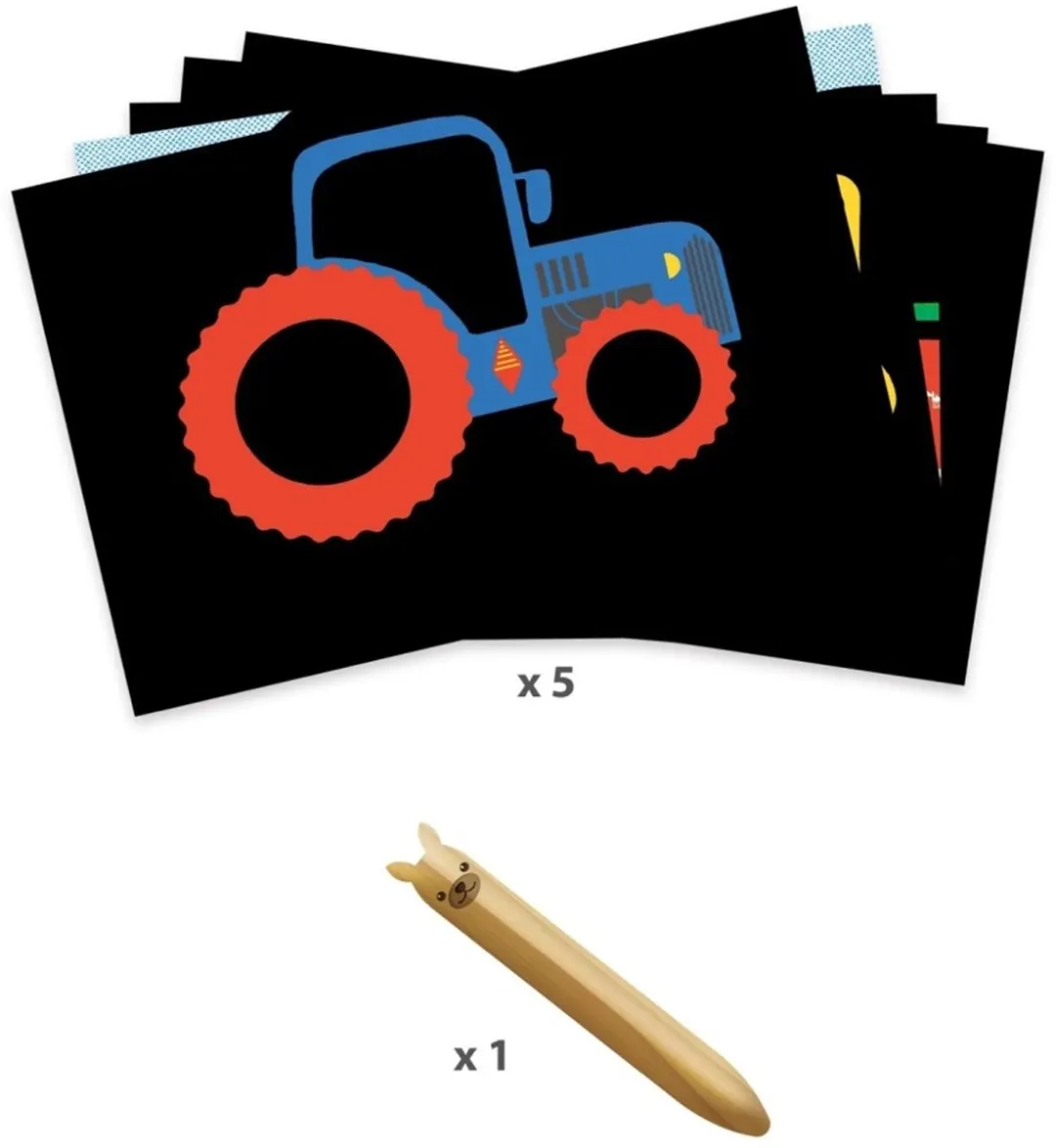 Djeco Learning about Vehicles Krastekeningen - 5 Stuks - afbeelding 5 van 5