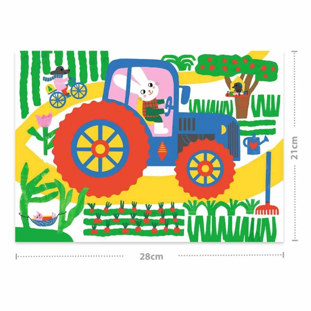 Djeco Learning about Vehicles Krastekeningen - 5 Stuks - afbeelding 3 van 5