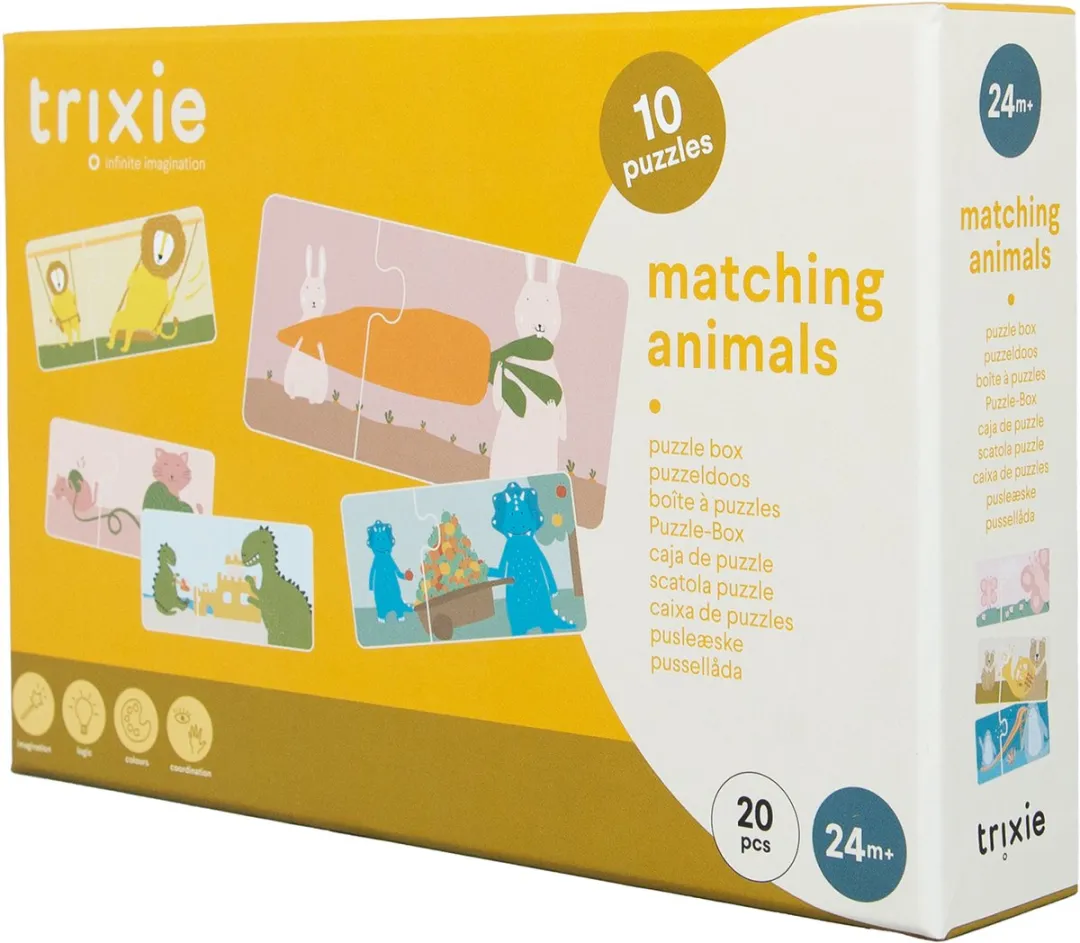 Trixie Dierenpuzzelbox 1000 Stuks - 10 Puzzels - 2+ Jaar - Multi