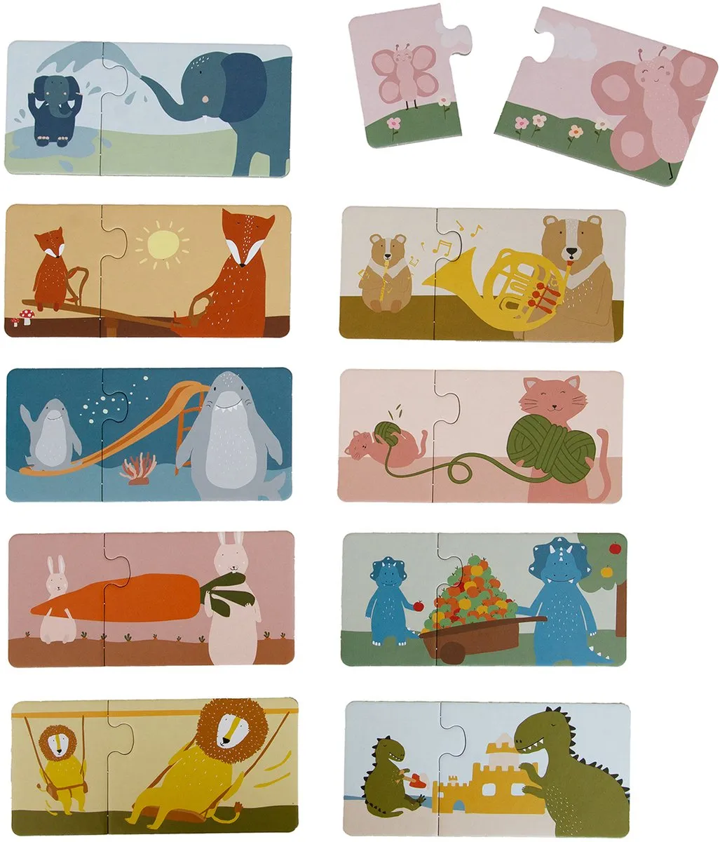 Trixie Dierenpuzzelbox 1000 Stuks - 10 Puzzels - 2+ Jaar - Multi