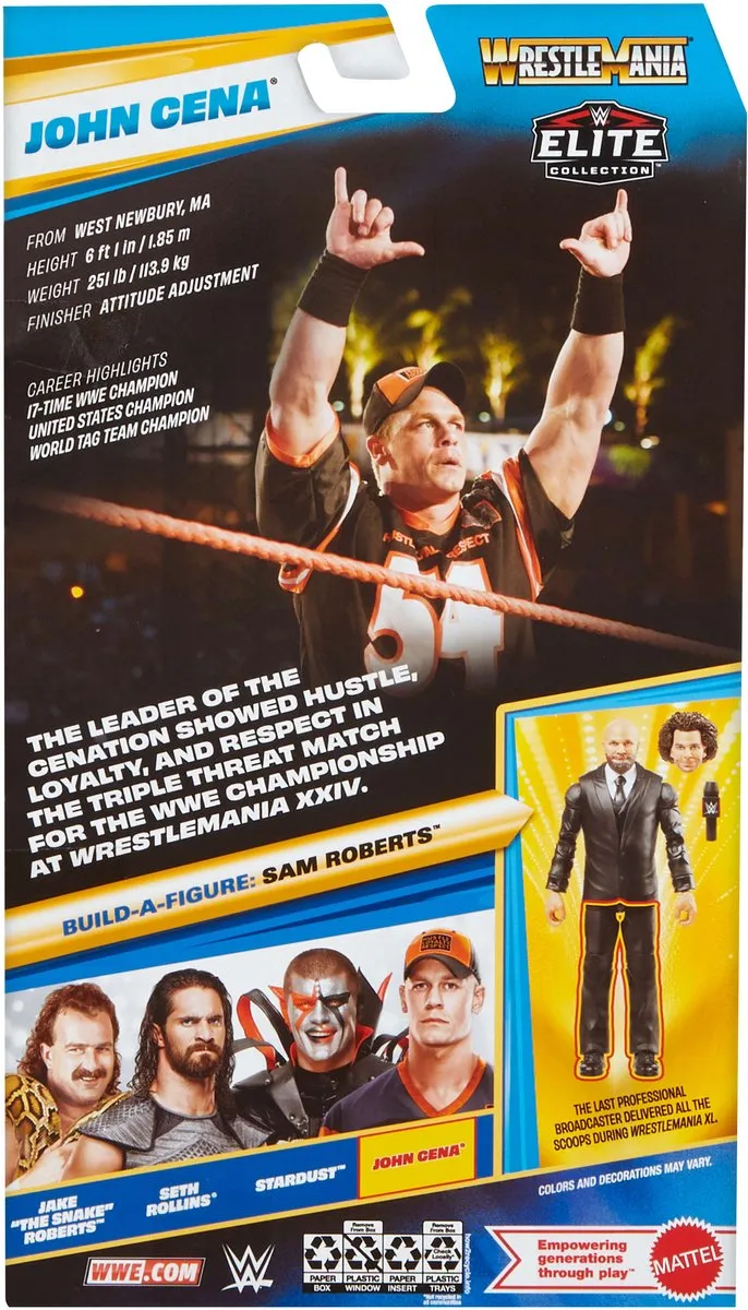 Mattel WWE John Cena WrestleMania Actiefiguur - Multicolor