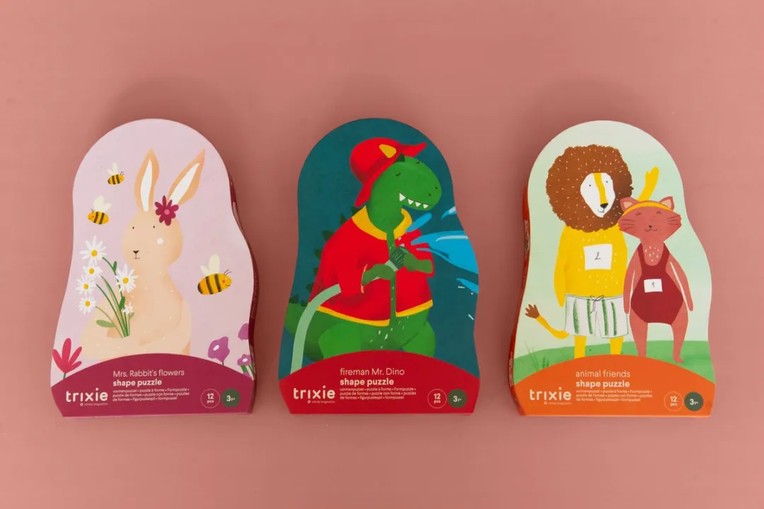 Trixie Vormenpuzzel Brandweerman Mr. Dino - 12 Stuks