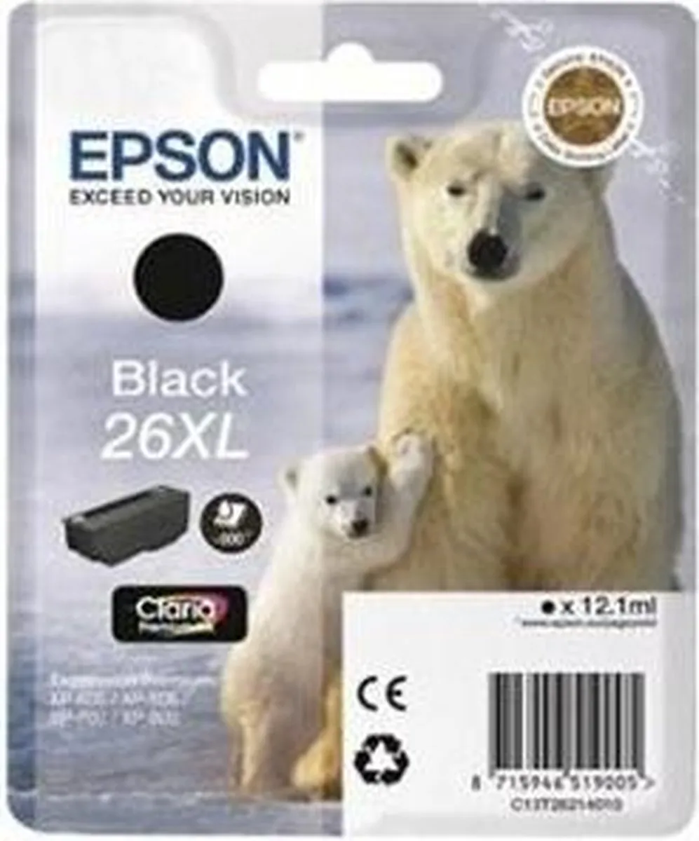 Epson 26XL Inktcartridge Zwart C13T26214010