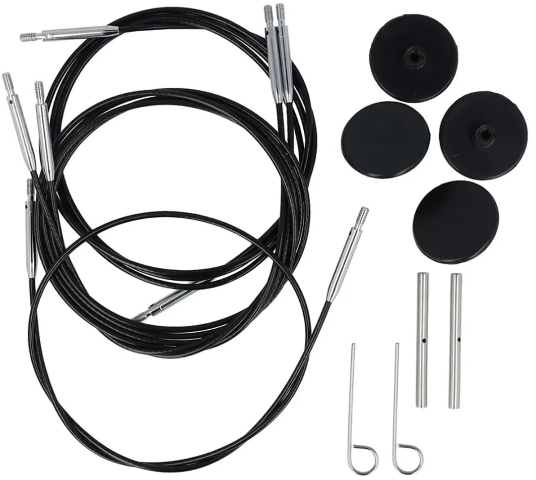 KnitPro Kabelset 360° Swivel Aluminium - Roos