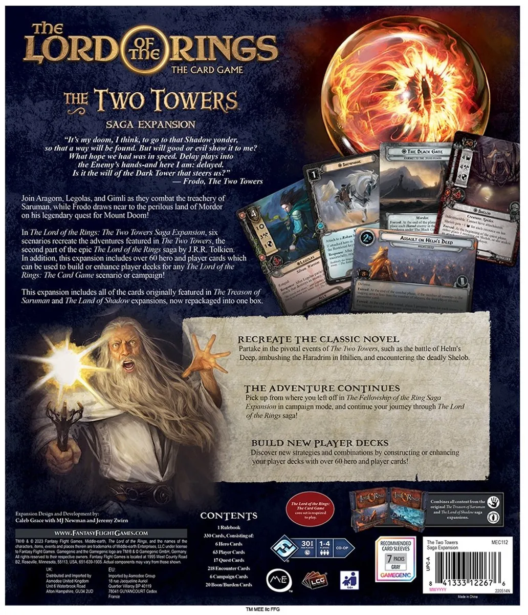Fantasy Flight Games Lord of the Rings LCG The Two Towers - 1 Speler