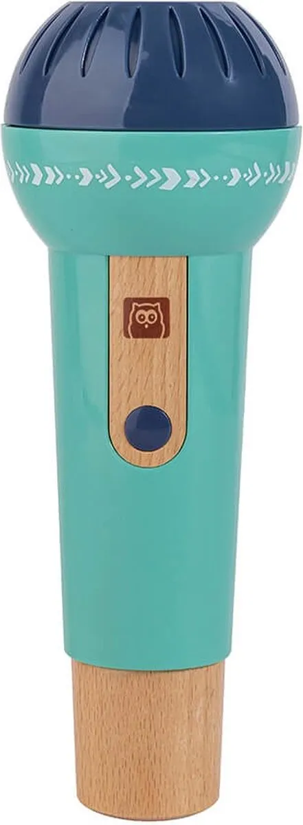 Eurekakids Houten Echo Microfoon - Groen/Blauw/Oker - afbeelding 2 van 2