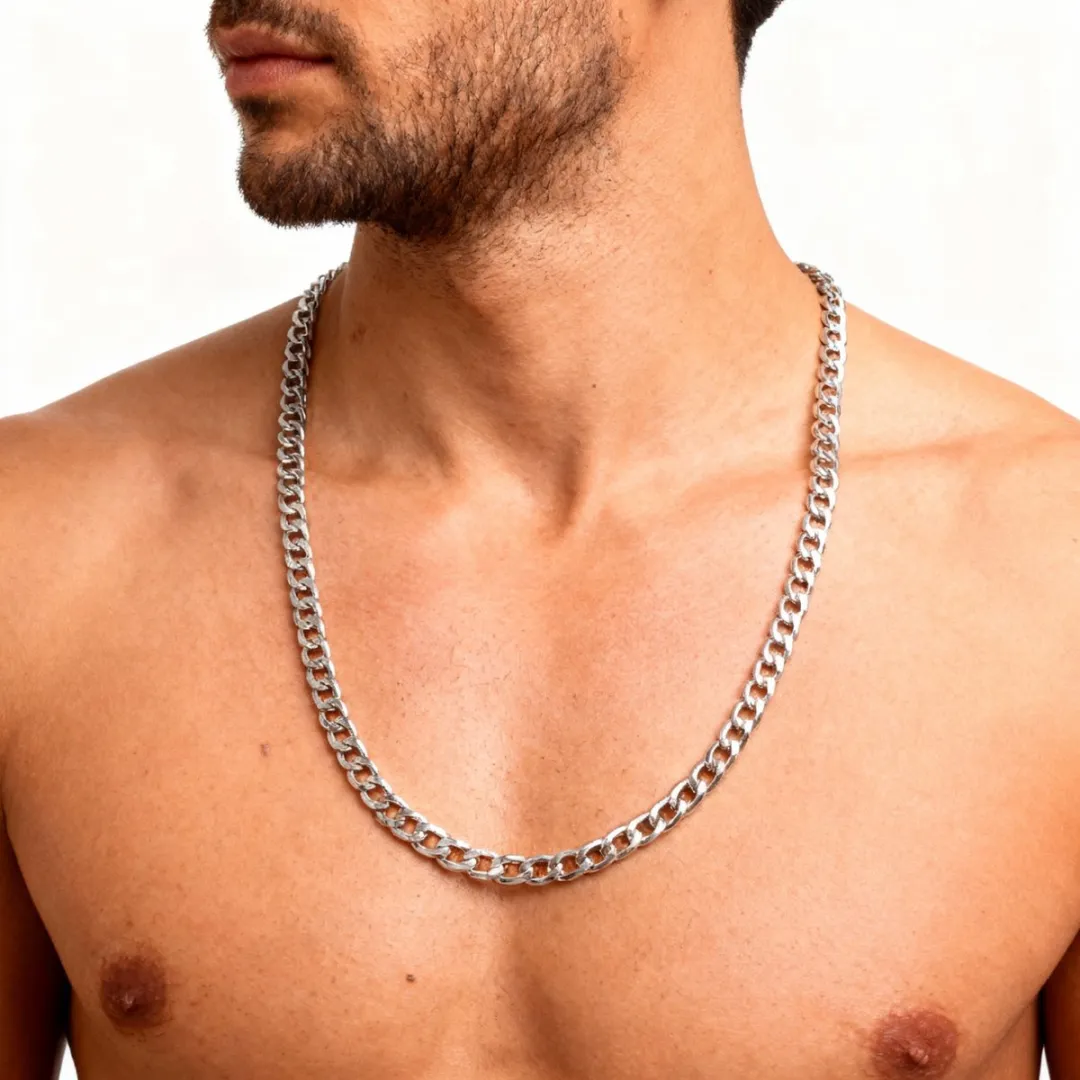 RedParrot Zilver 2 Cuban Link Ketting 65cm