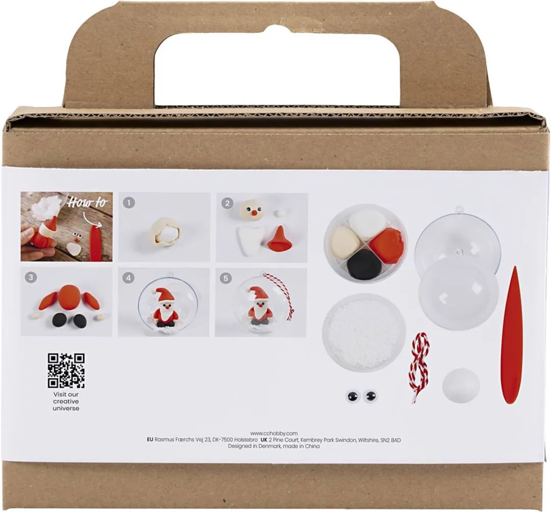 Creativ Company Mini Hobbyset Kerstbal Kerstman - Multicolor