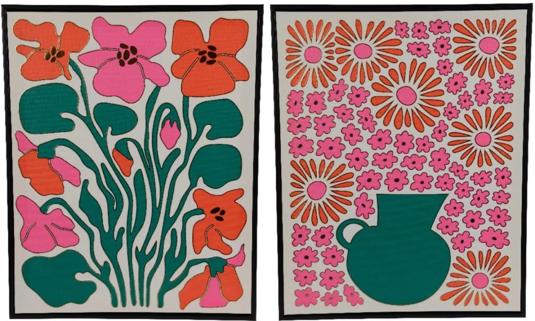 Schilderij canvas 40x50cm multi.