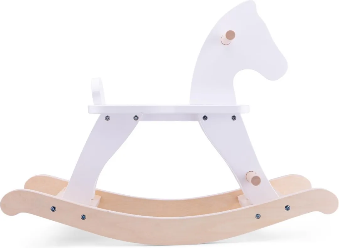 New Classic Toys Houten Hobbelpaard 11146 - Wit