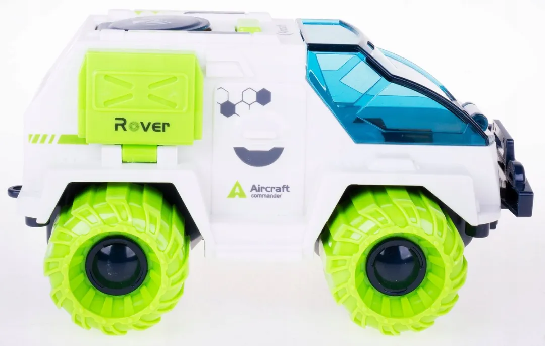 Kosmos Ruimtevoertuig 16,5cm Maanrover met Astronaut - Blauw/ Groen/ Wit