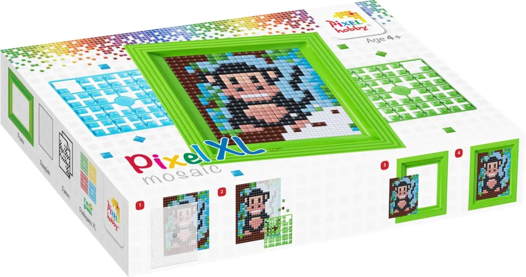 Pixelhobby XL Aapje Geschenkverpakking 12018 - 3 Stuks - Multicolor - afbeelding 2 van 4