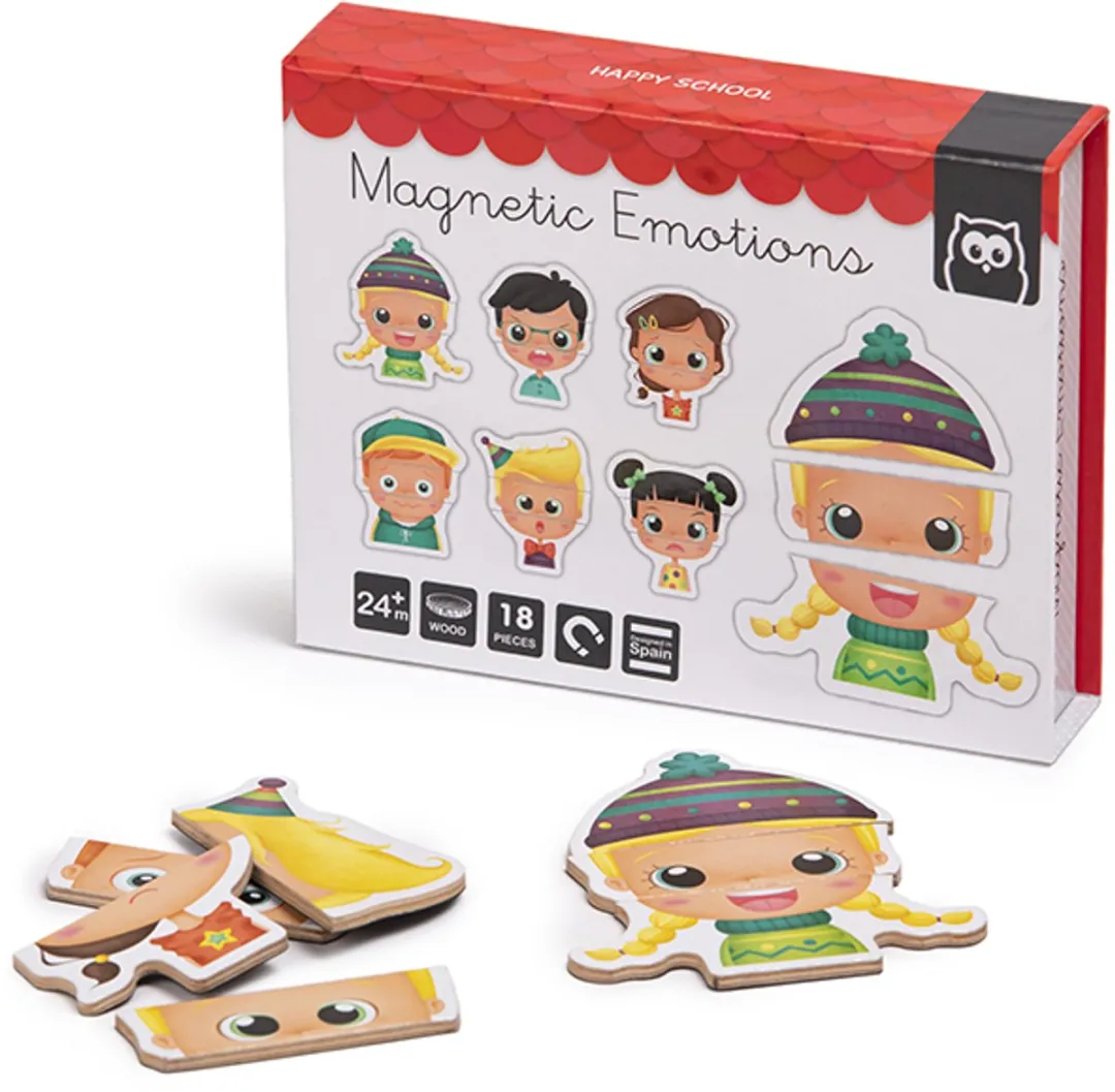Eurekakids Magnetische Figuren Emoties 18-delig - Multicolor
