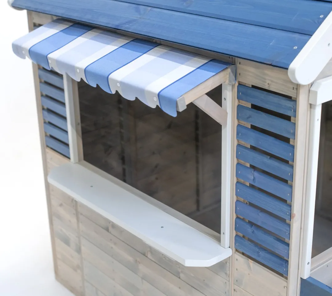 Wendi Toys Houten Speelhuis Strandwinkel WTM17 - 120x120cm - Blauw - afbeelding 6 van 6