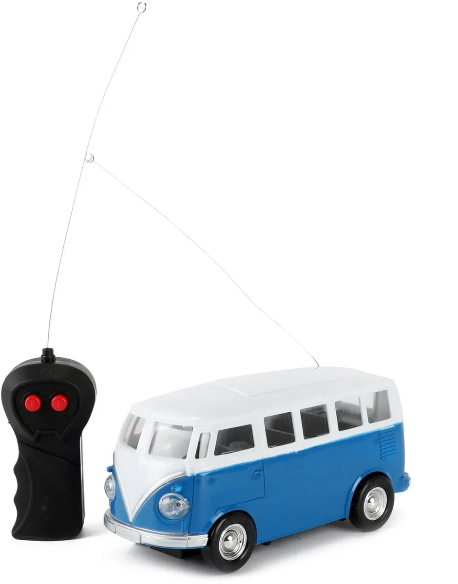 Toi-Toys Retro Busje RC Auto Blauw/Wit - MPN 25256B