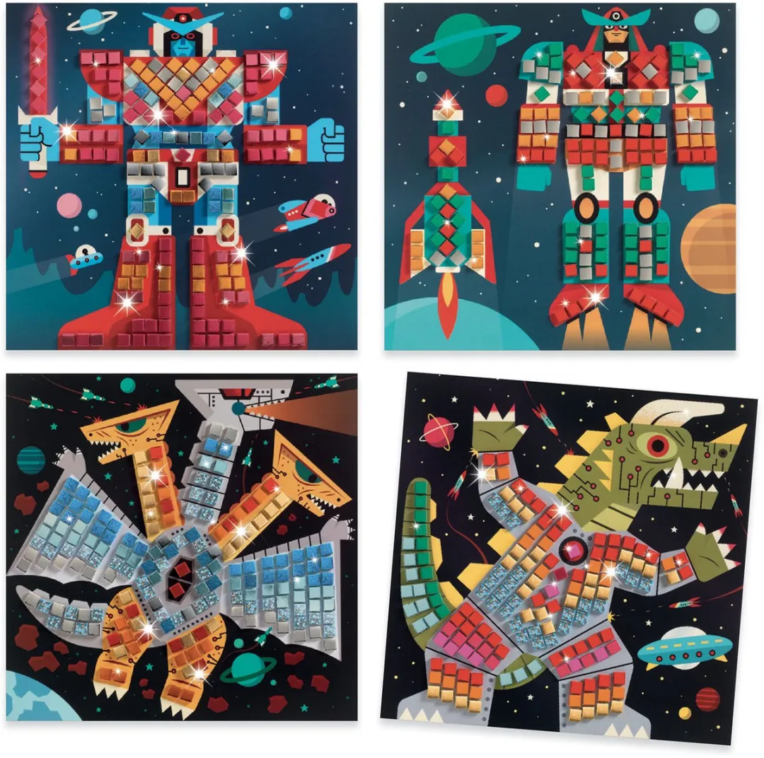 Djeco Plakken Space Battle - Multicolor - afbeelding 2 van 5
