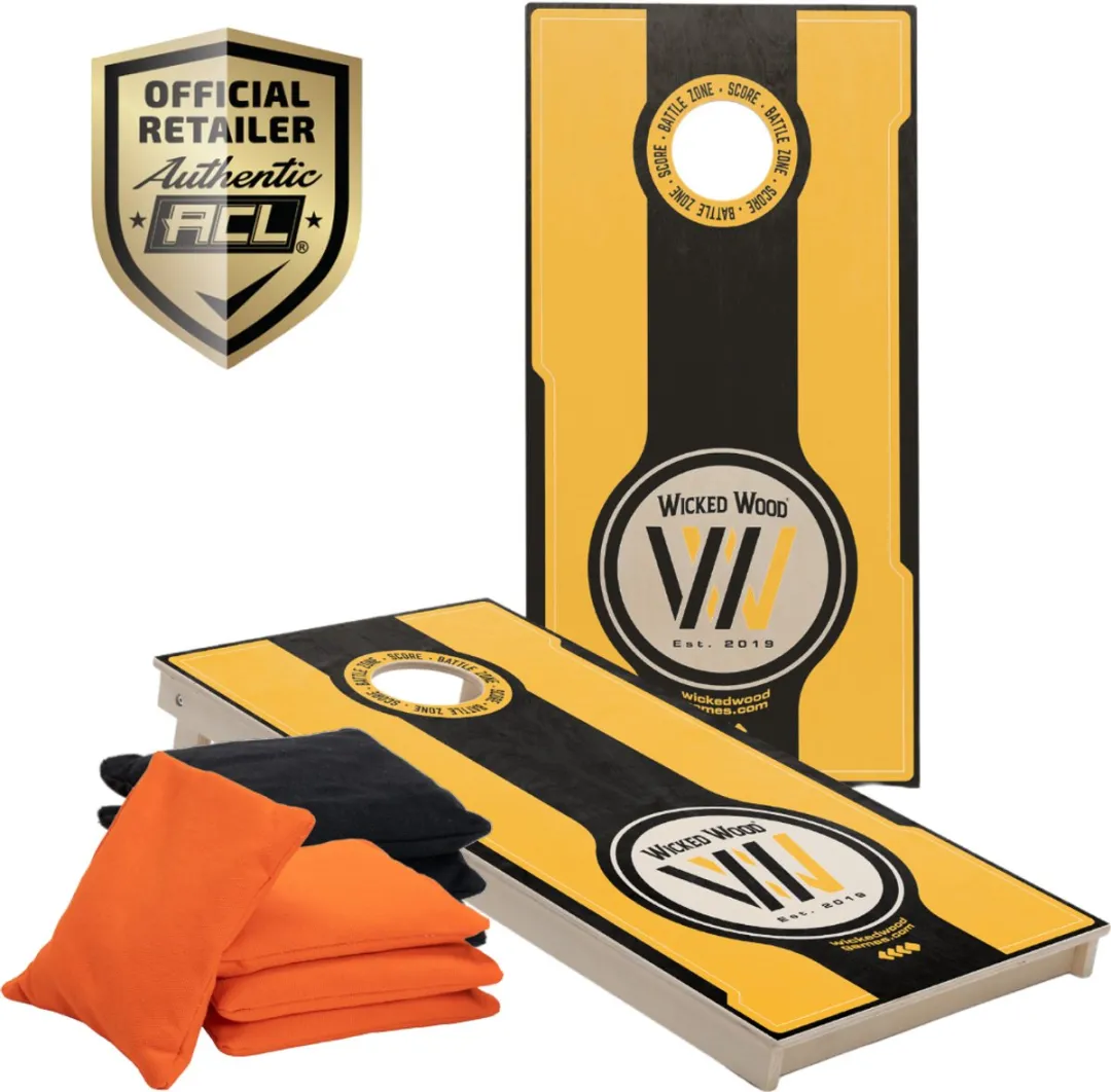 Wicked Wood Games Cornhole Set Battle Zone 120x60cm
