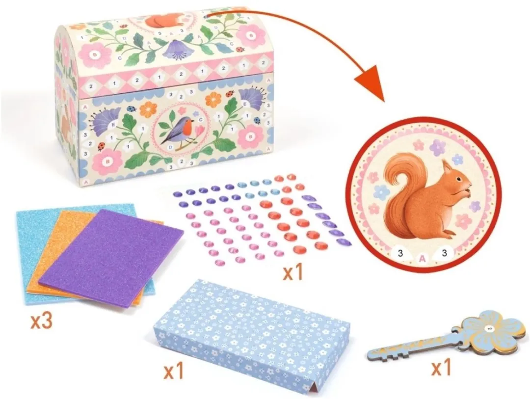 Djeco Mozaïek Knutselset Précieux Trésors - Multicolor - afbeelding 3 van 6