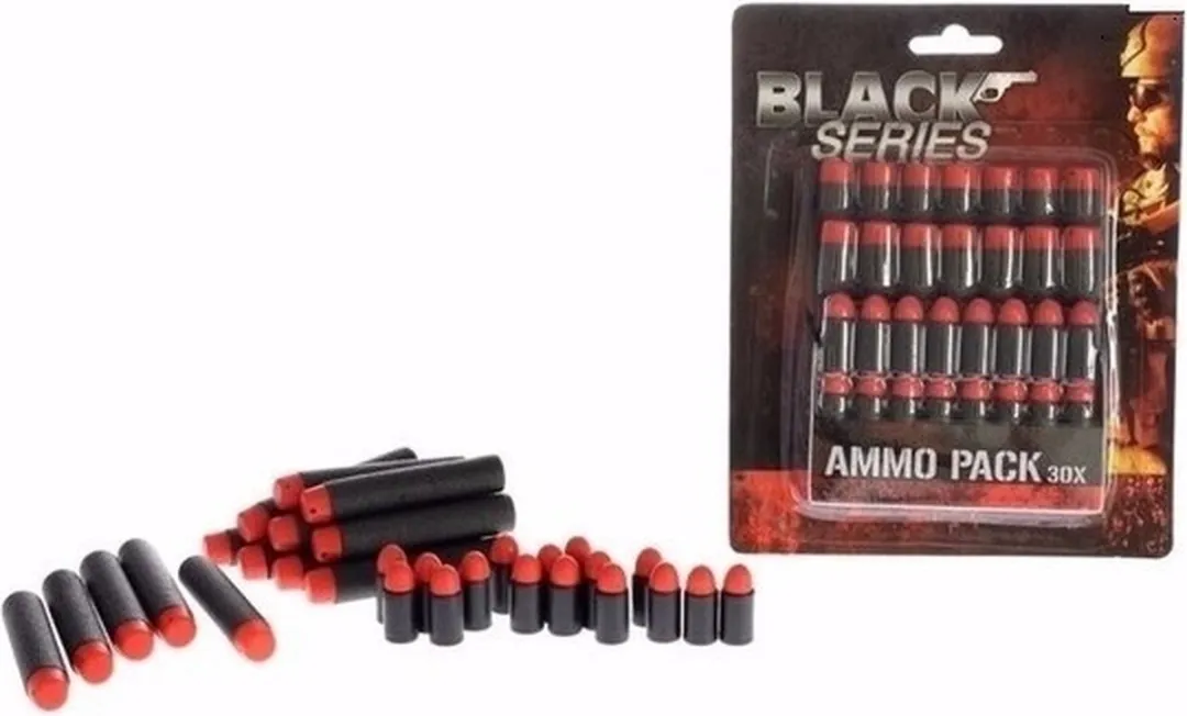 Toi-Toys Black Series Munitieset 30-delig - Zwart/Rood