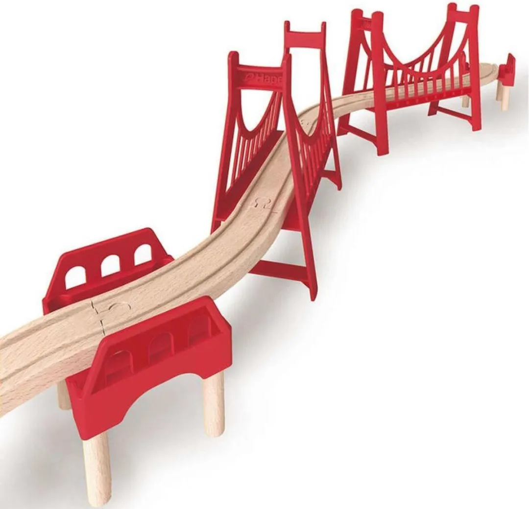 Hape Verlengde Dubbele Hangbrug 407811 - 17 Onderdelen