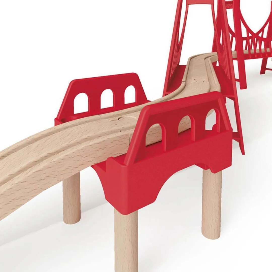 Hape Verlengde Dubbele Hangbrug 407811 - 17 Onderdelen