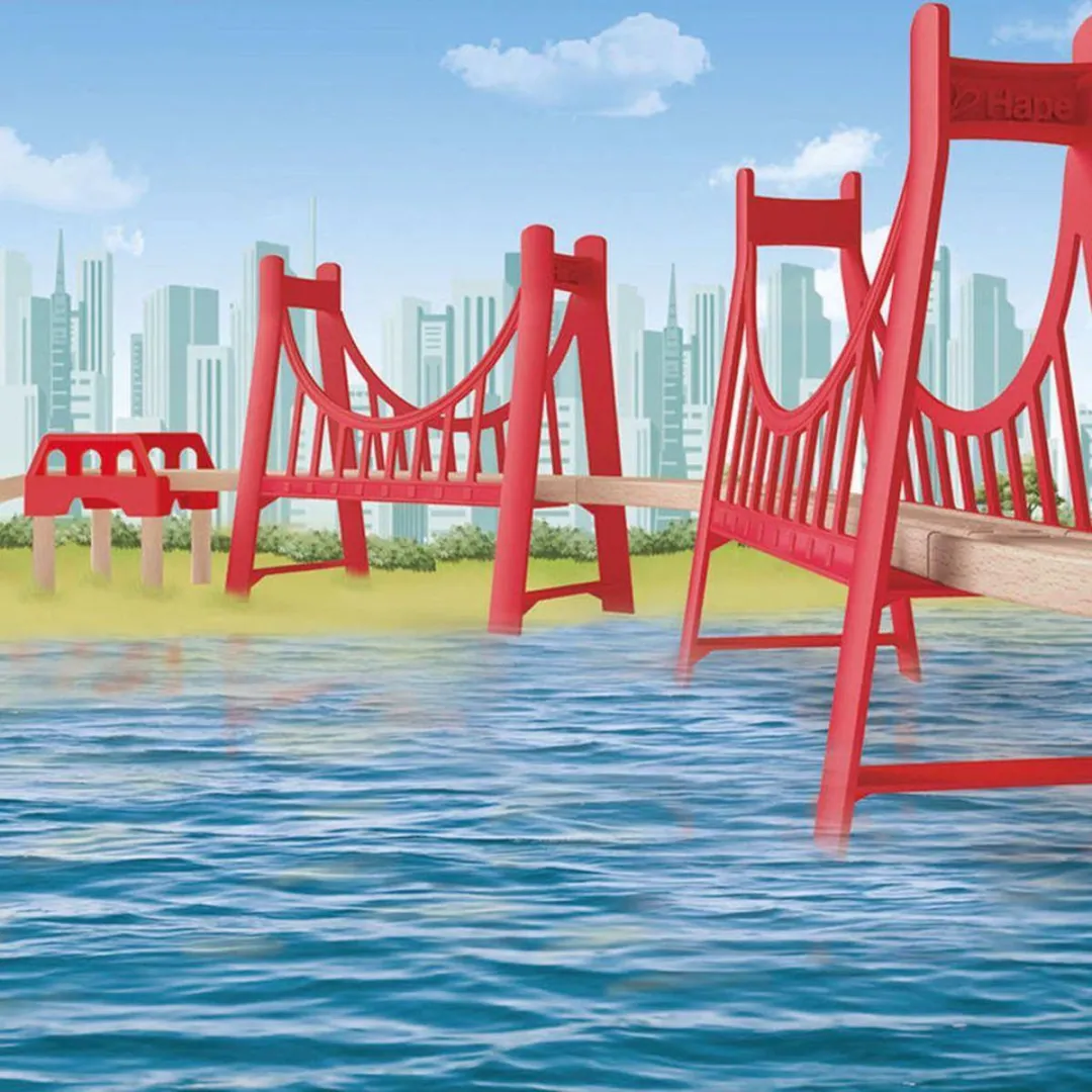 Hape Verlengde Dubbele Hangbrug 407811 - 17 Onderdelen - afbeelding 6 van 6