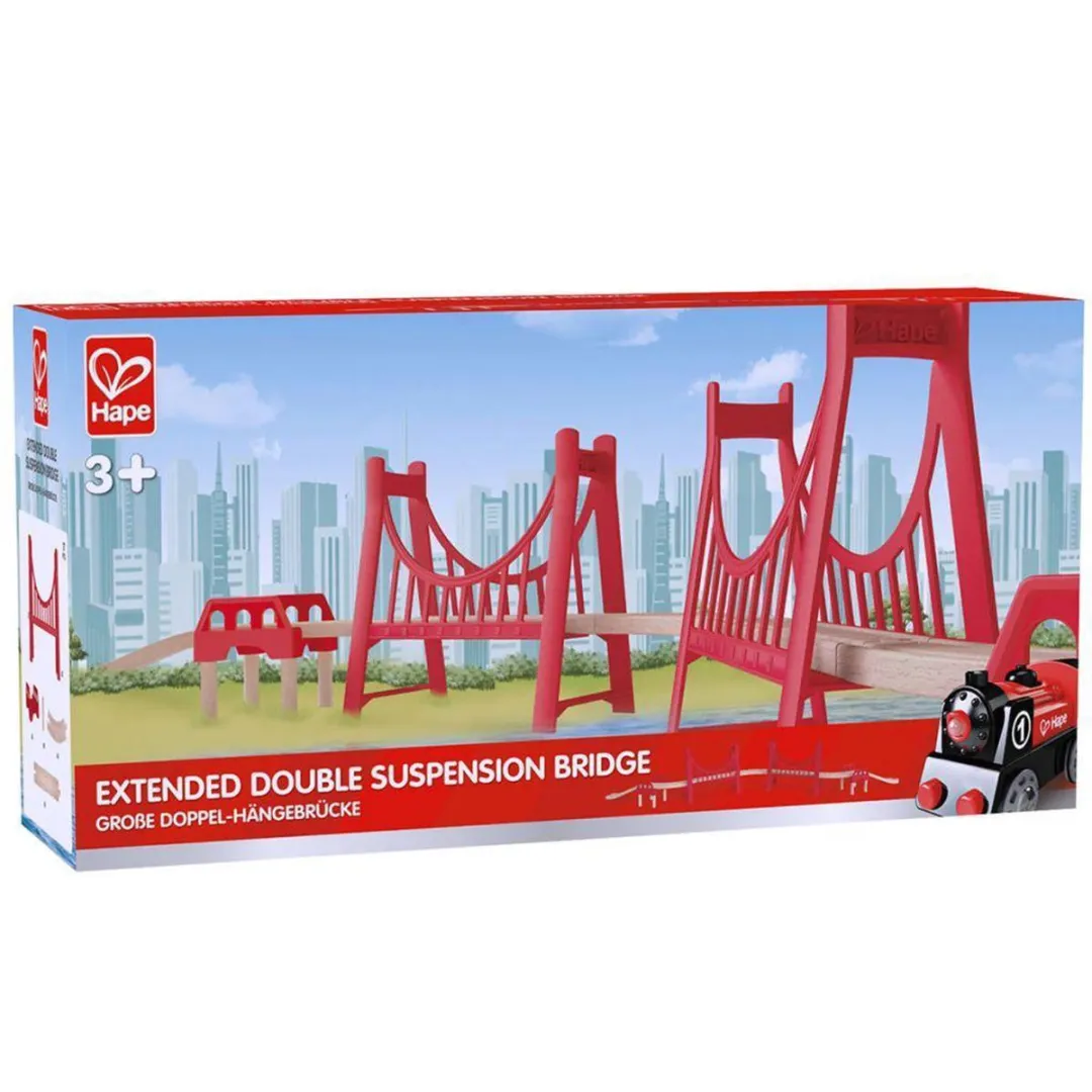 Hape Verlengde Dubbele Hangbrug 407811 - 17 Onderdelen
