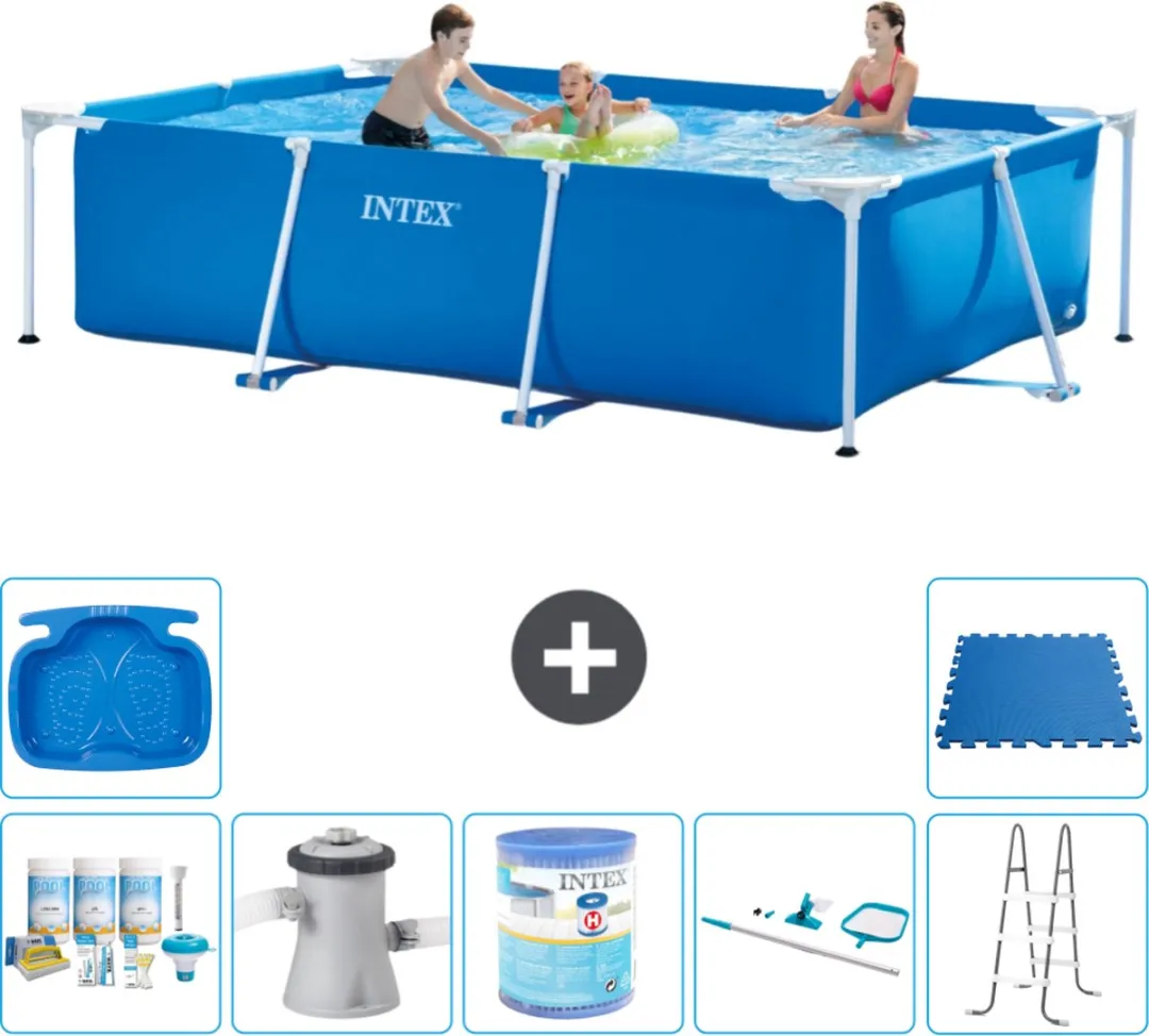 Intex 28272NP-Blauw Rechthoekig Frame Zwembad 300x200x75cm