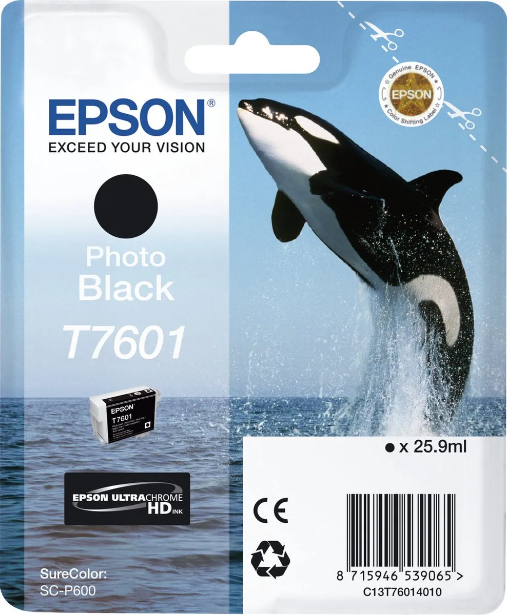 Epson T7601XL Inktcartridge Foto Zwart