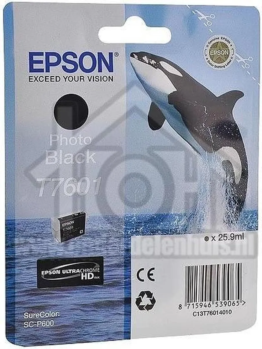 Epson T7601XL Inktcartridge Foto Zwart - 2400 pagina's