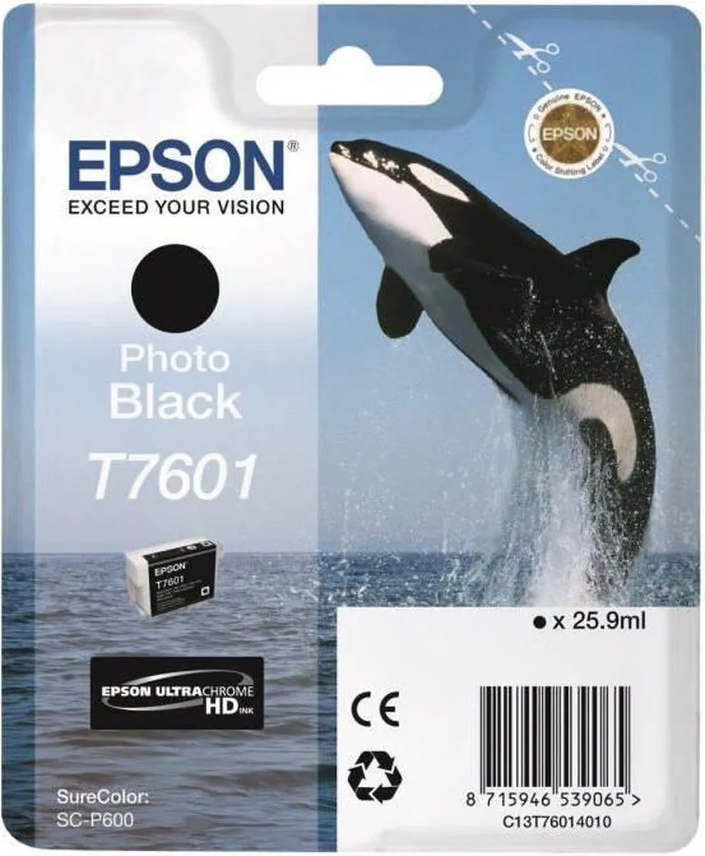 Epson T7601XL Inktcartridge Foto Zwart - 2400 pagina's