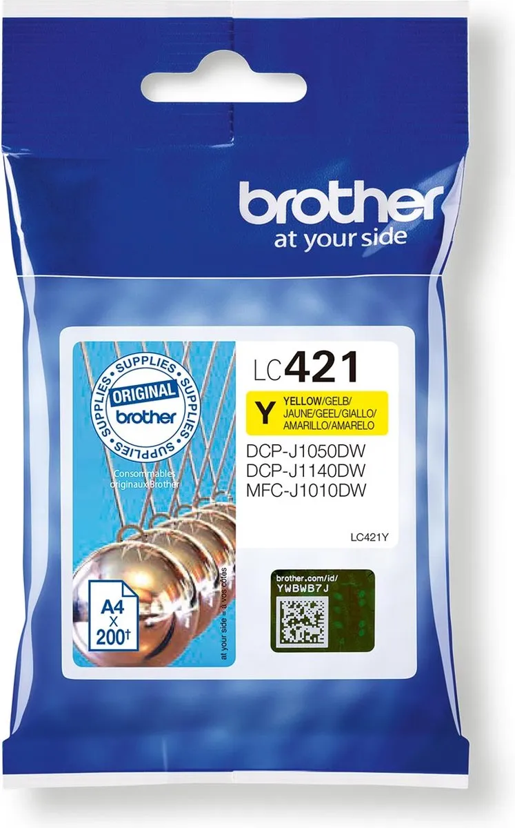 Brother LC-421Y Inktcartridge Geel