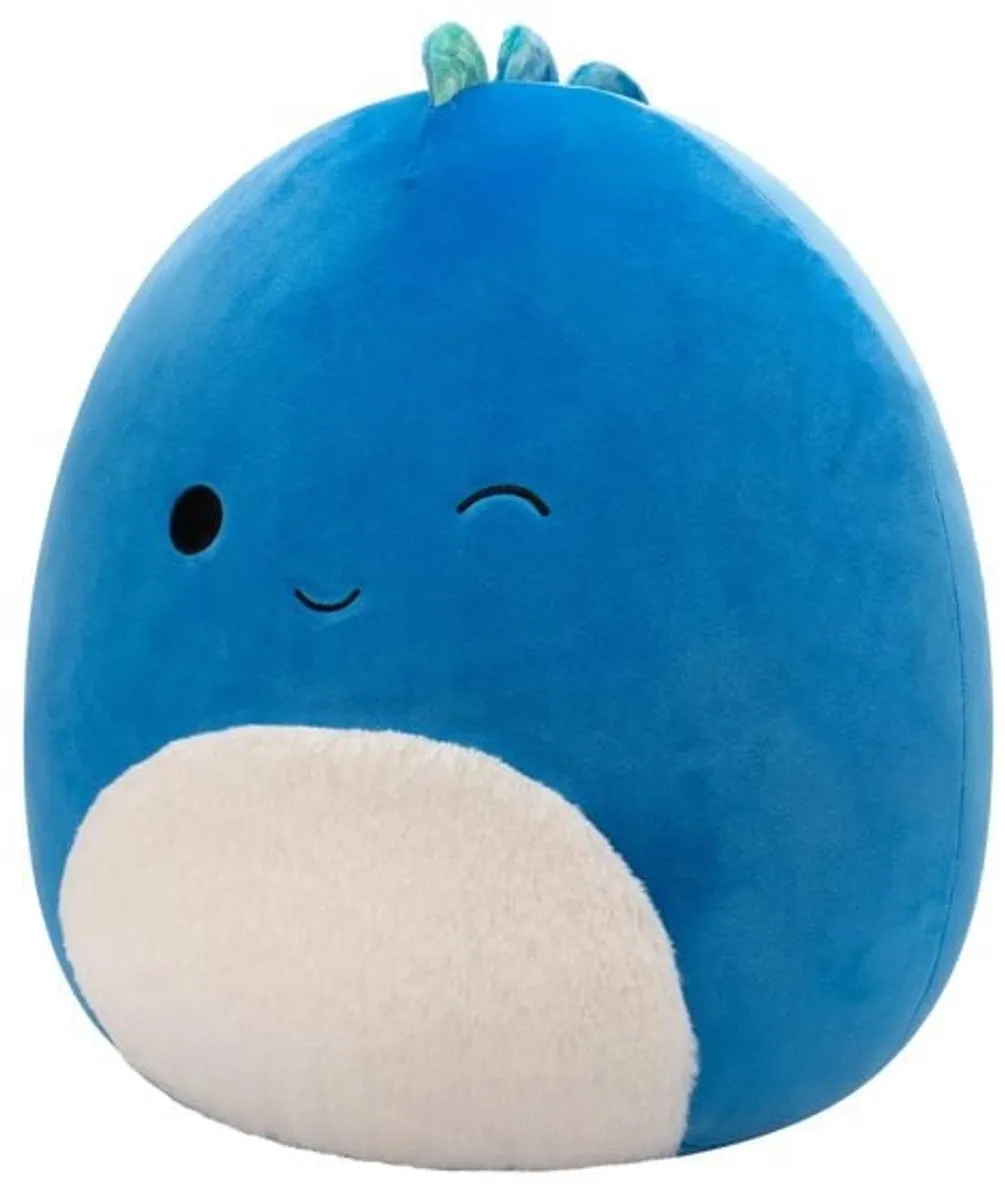 Squishmallows Brody Donkerblauwe Dino 40cm - Beige Buik