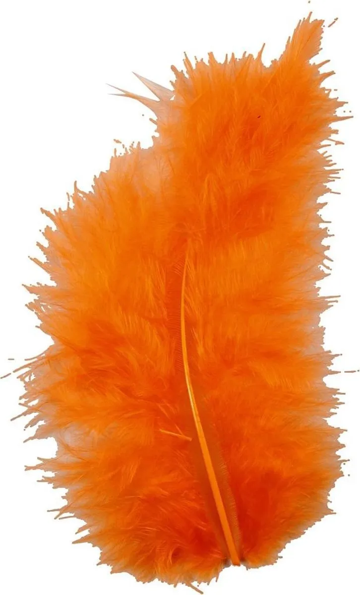 Creativ Company Kalkoenveren Oranje - 15 Stuks