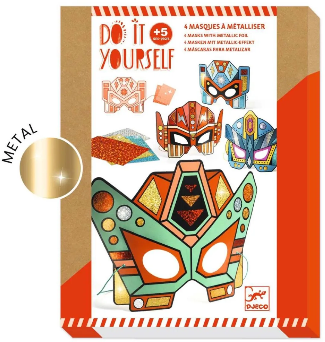Djeco Doe Het Zelf Super Robots Metallic Maskers