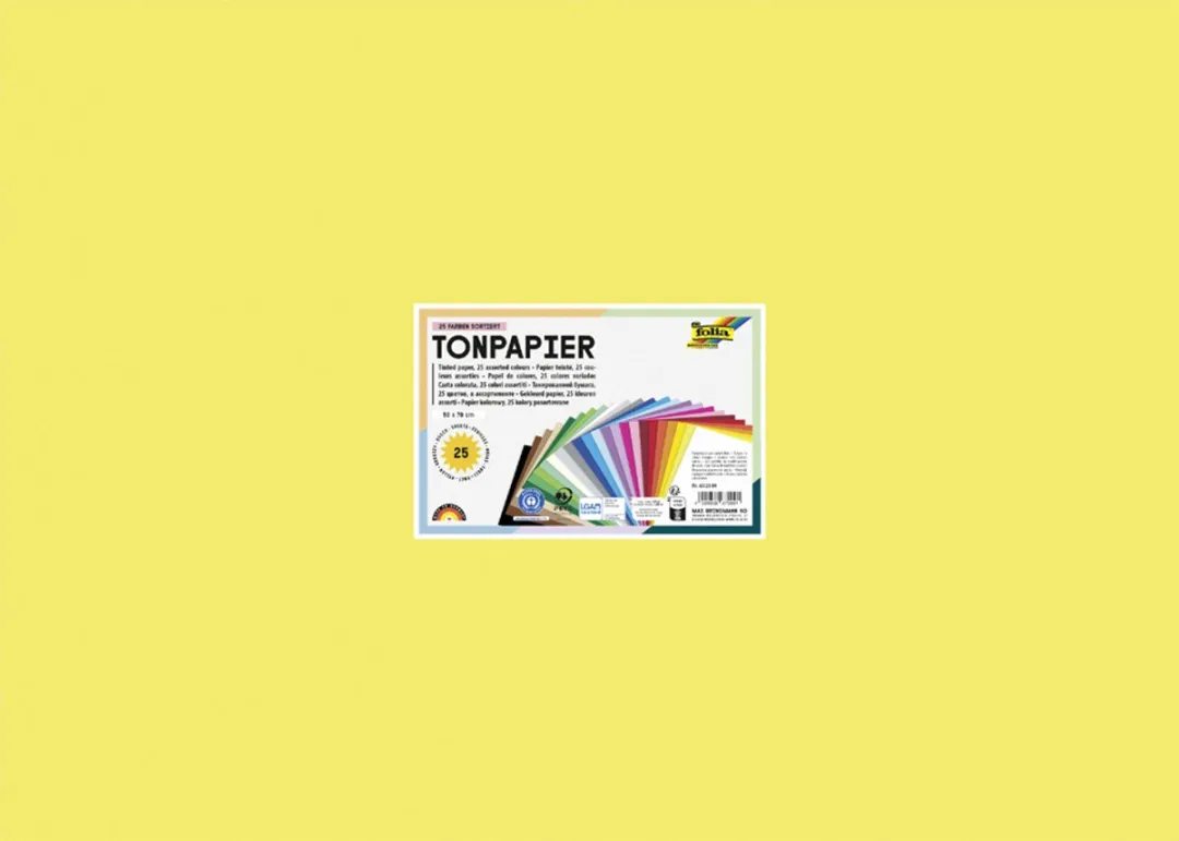 Tekenpapier Folia assorti - 50x70cm 130gr pak 25 vel