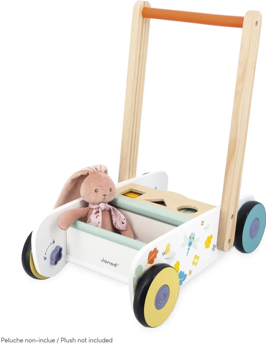 Janod Pure Loopwagen - Multicolor