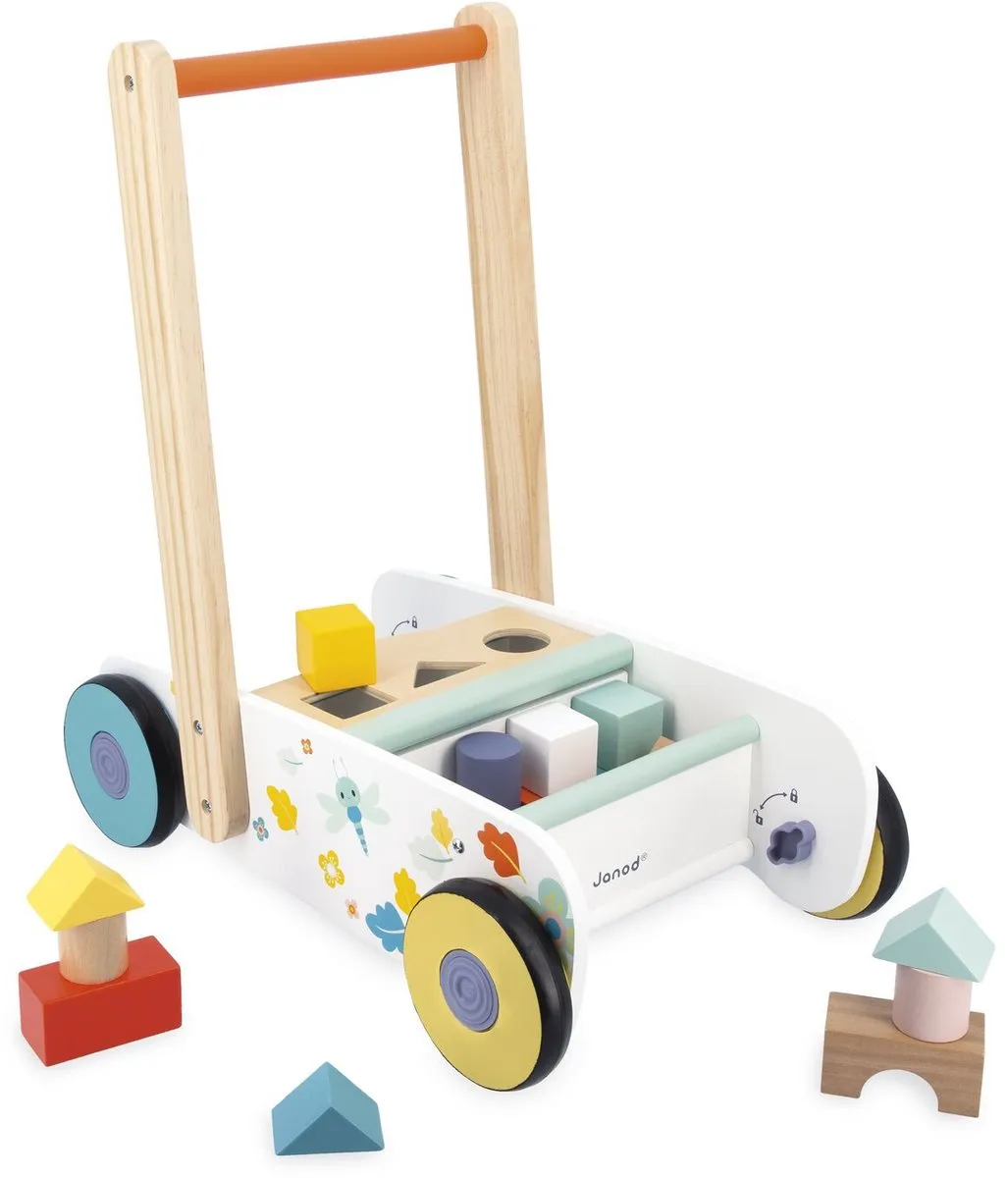 Janod Pure Loopwagen - Multicolor - afbeelding 6 van 6