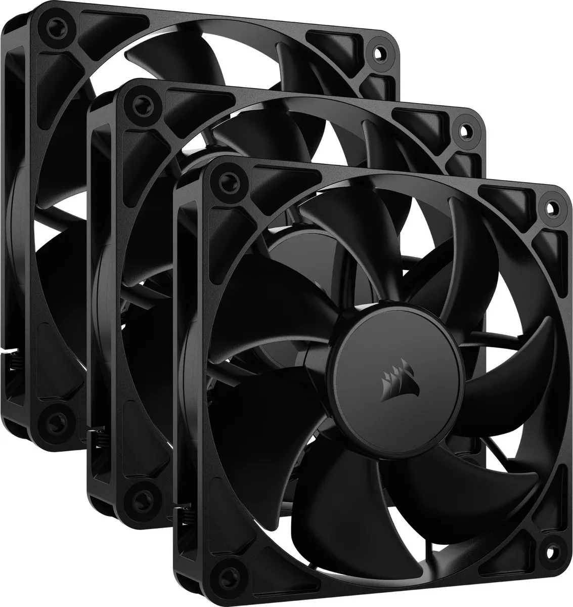 Corsair RS120 PWM CO-9050189-WW 120mm Ventilator - 3 Stuks - Zwart