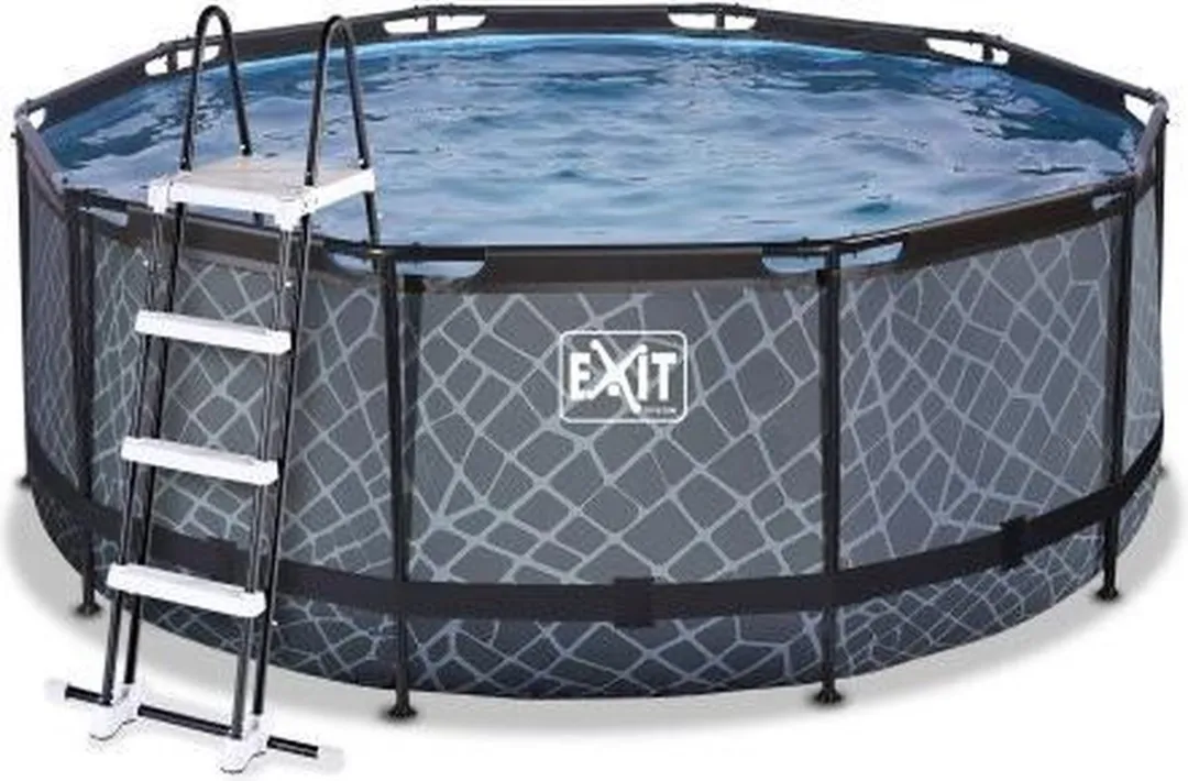 EXIT Stone Zwembad 360x122cm - Grijs