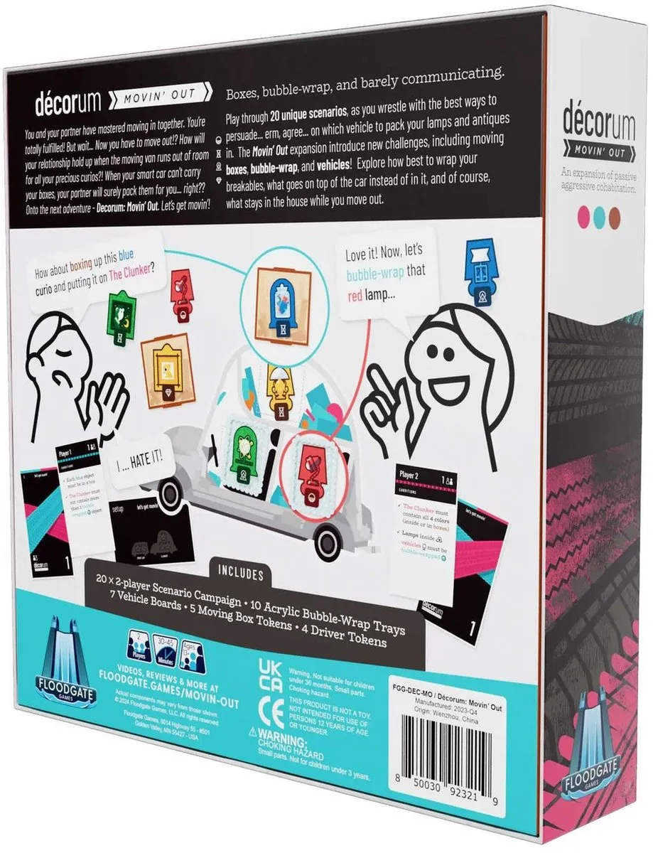 Décorum Movin Out Expansion - Bordspel Uitbreiding - Engels