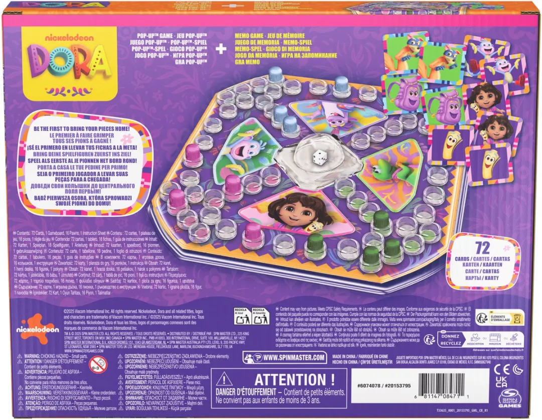 Spin Master Dora memo spel en popup spel - educatief kinderspel.