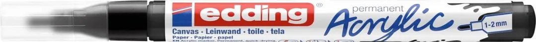 edding 5300 Acrylmarker - Fijne punt - Zwart - afbeelding 2 van 3