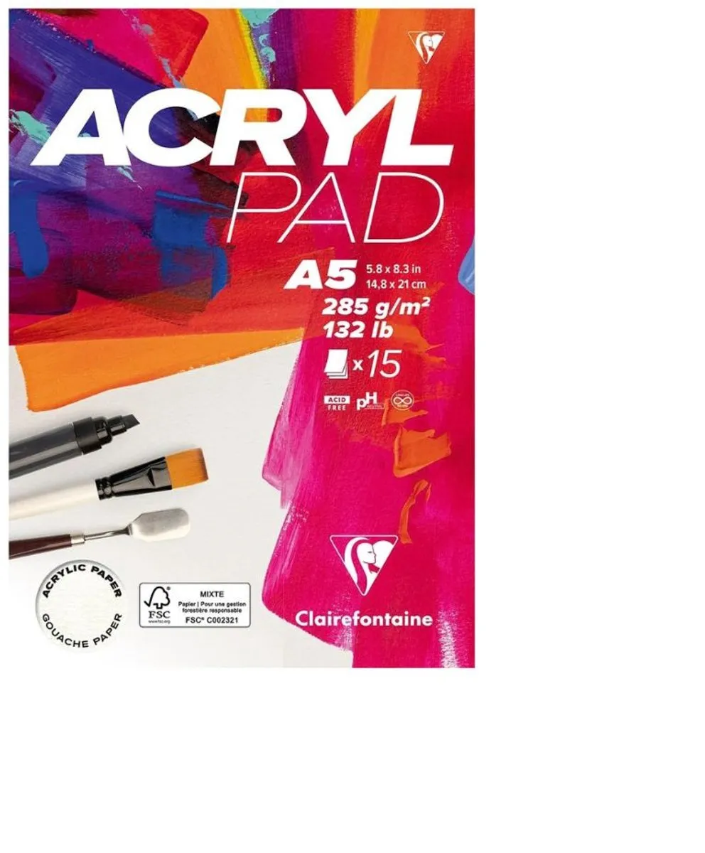 Clairefontaine Acrylblok A5 Wit