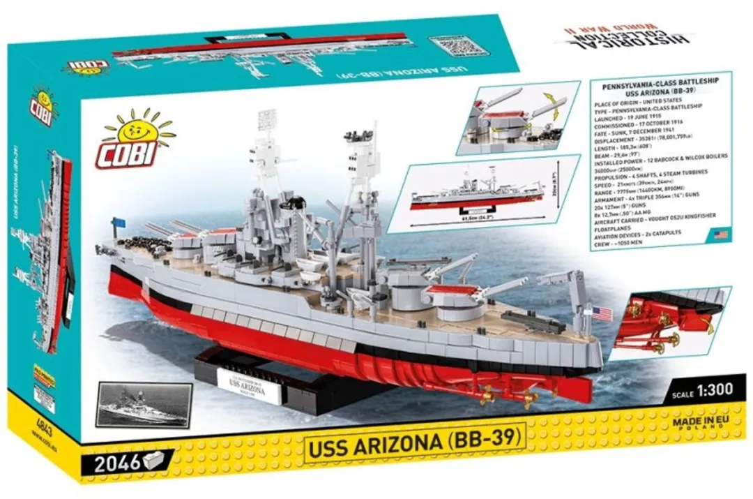 Cobi USS Arizona BB-39 Bouwset - 2046 Stukken - Meerkleurig