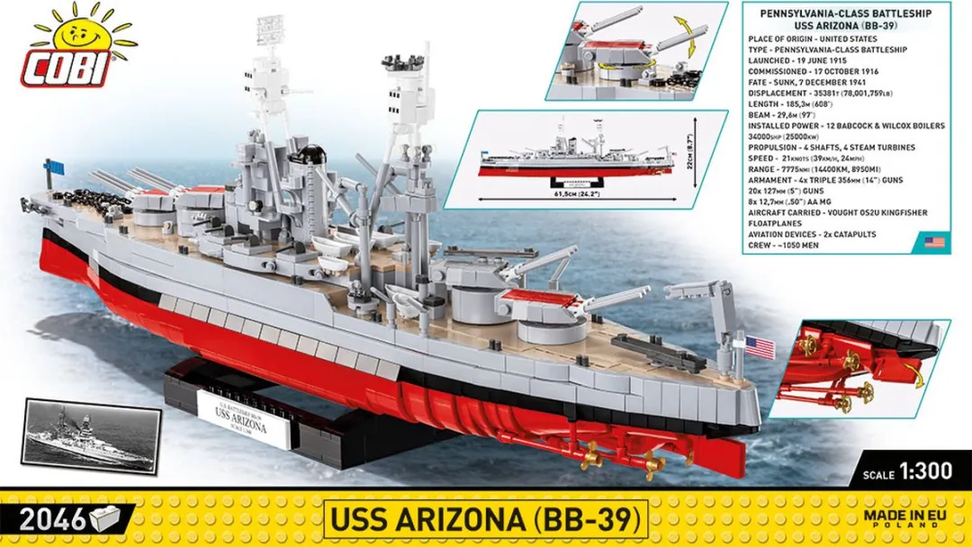 Cobi USS Arizona BB-39 Bouwset