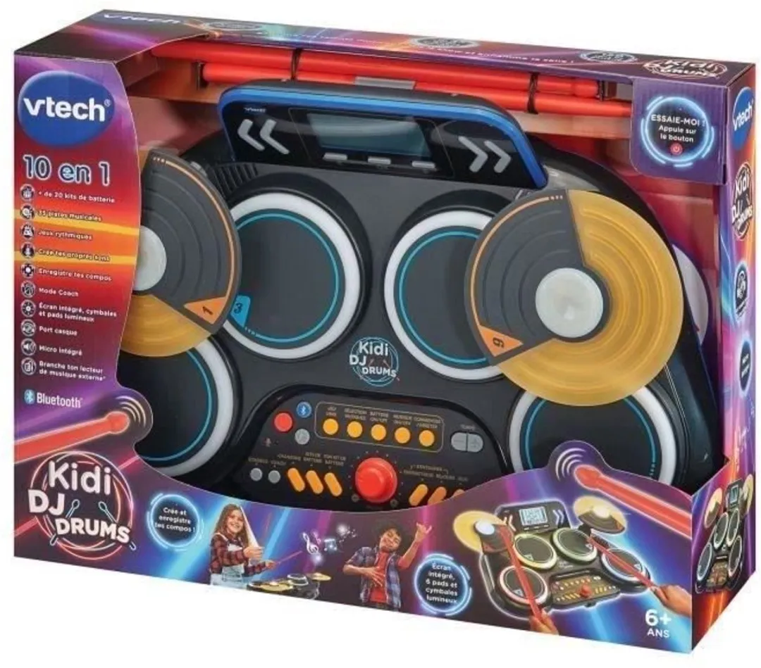 Vtech Kidi DJ Drums - Drumstel Multicolor